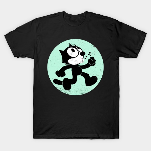 Felix The Cat Walking Whistle T-Shirt by technofaze